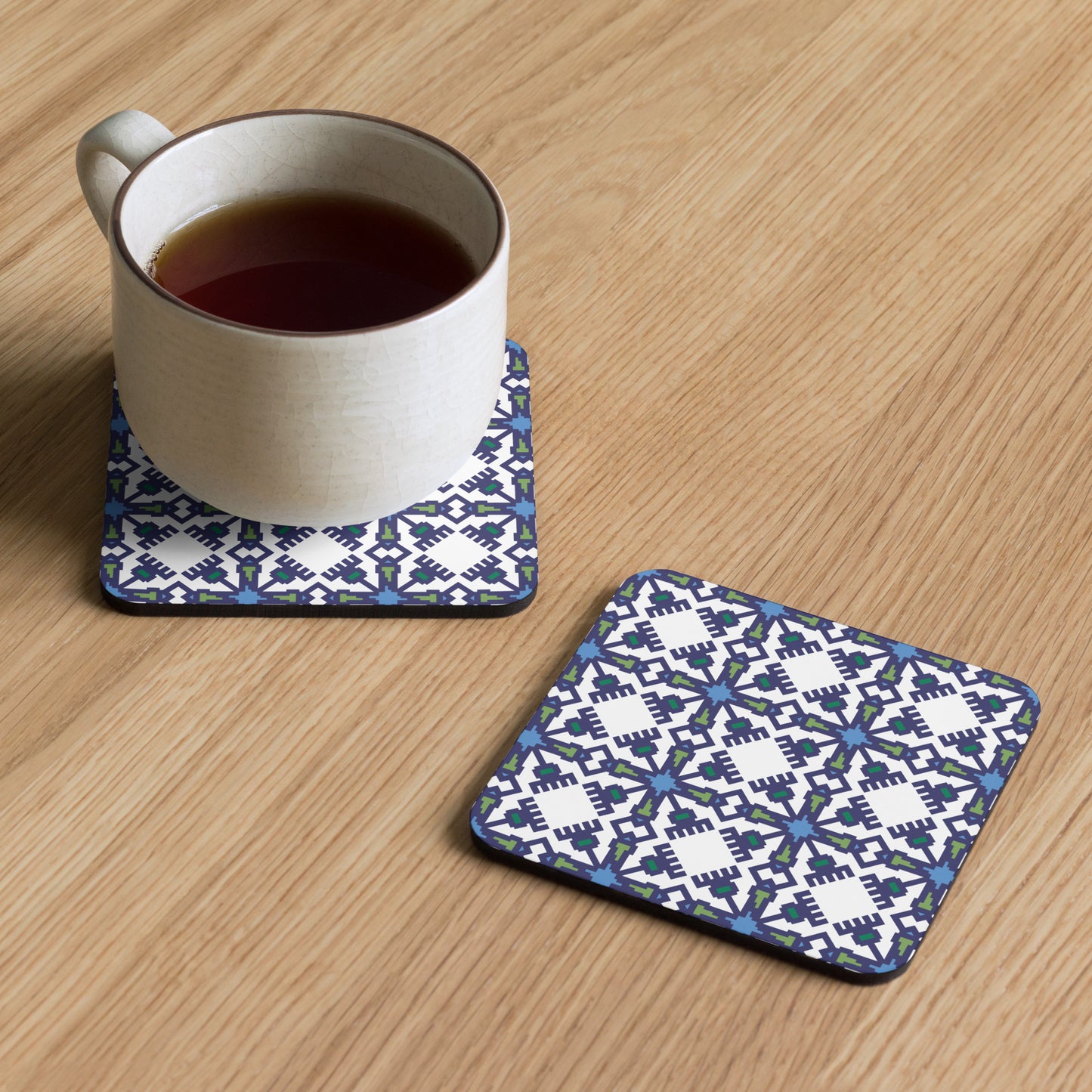 Nicole Pattern Cork-back Coaster