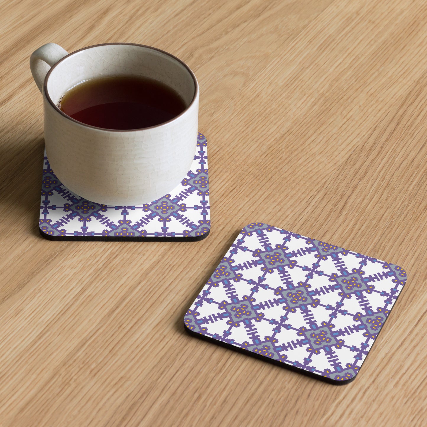 Sophia Pattern Cork-back Coaster