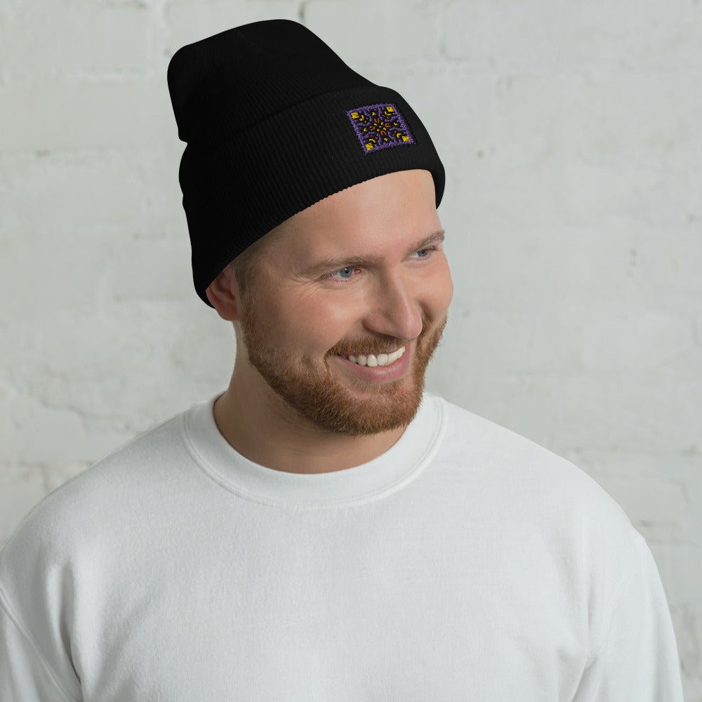 Perun Embroidered Cuffed Beanie