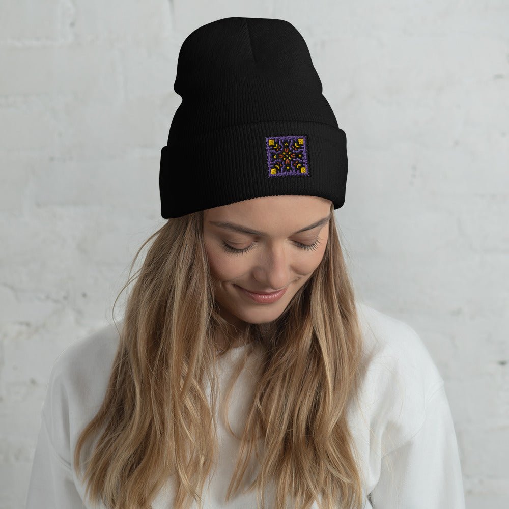 Perun Embroidered Cuffed Beanie