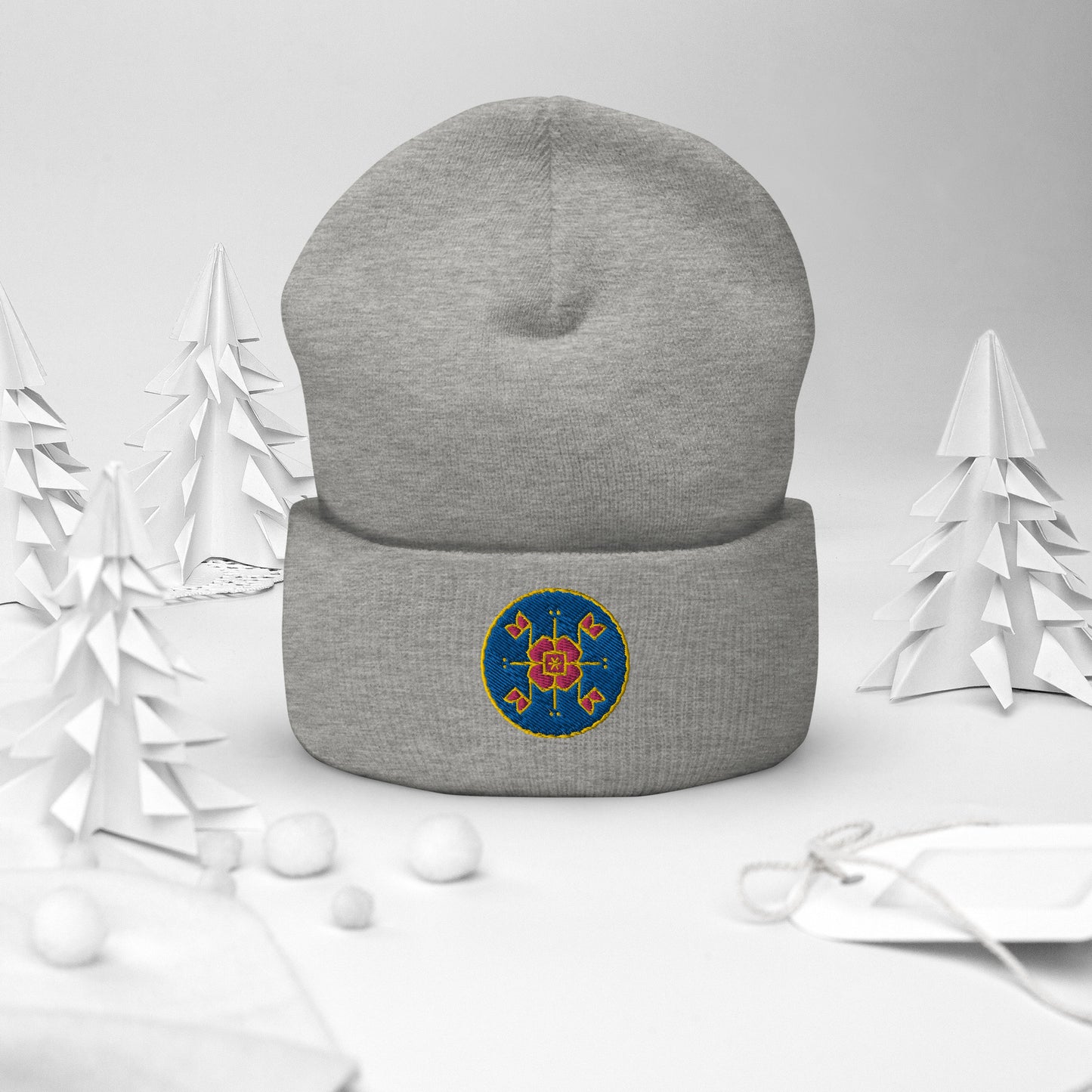 Kyiv Embroidered Cuffed Beanie