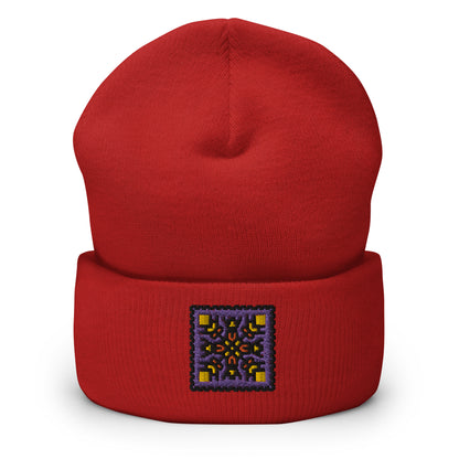 Perun Embroidered Cuffed Beanie