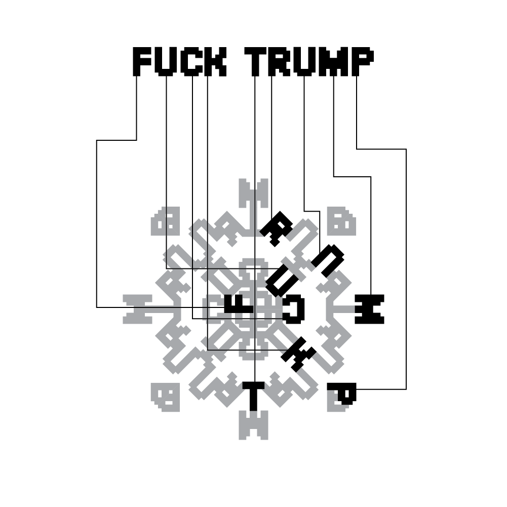 Fuck Trump Acrylic ornament