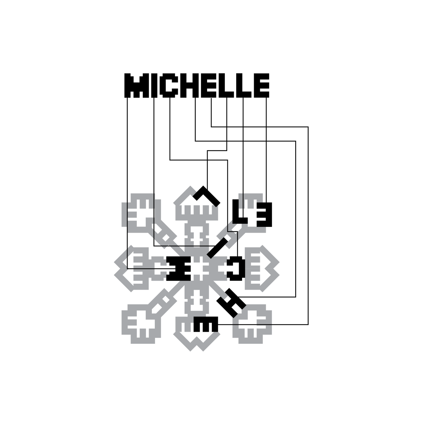 Michelle Acrylic ornament