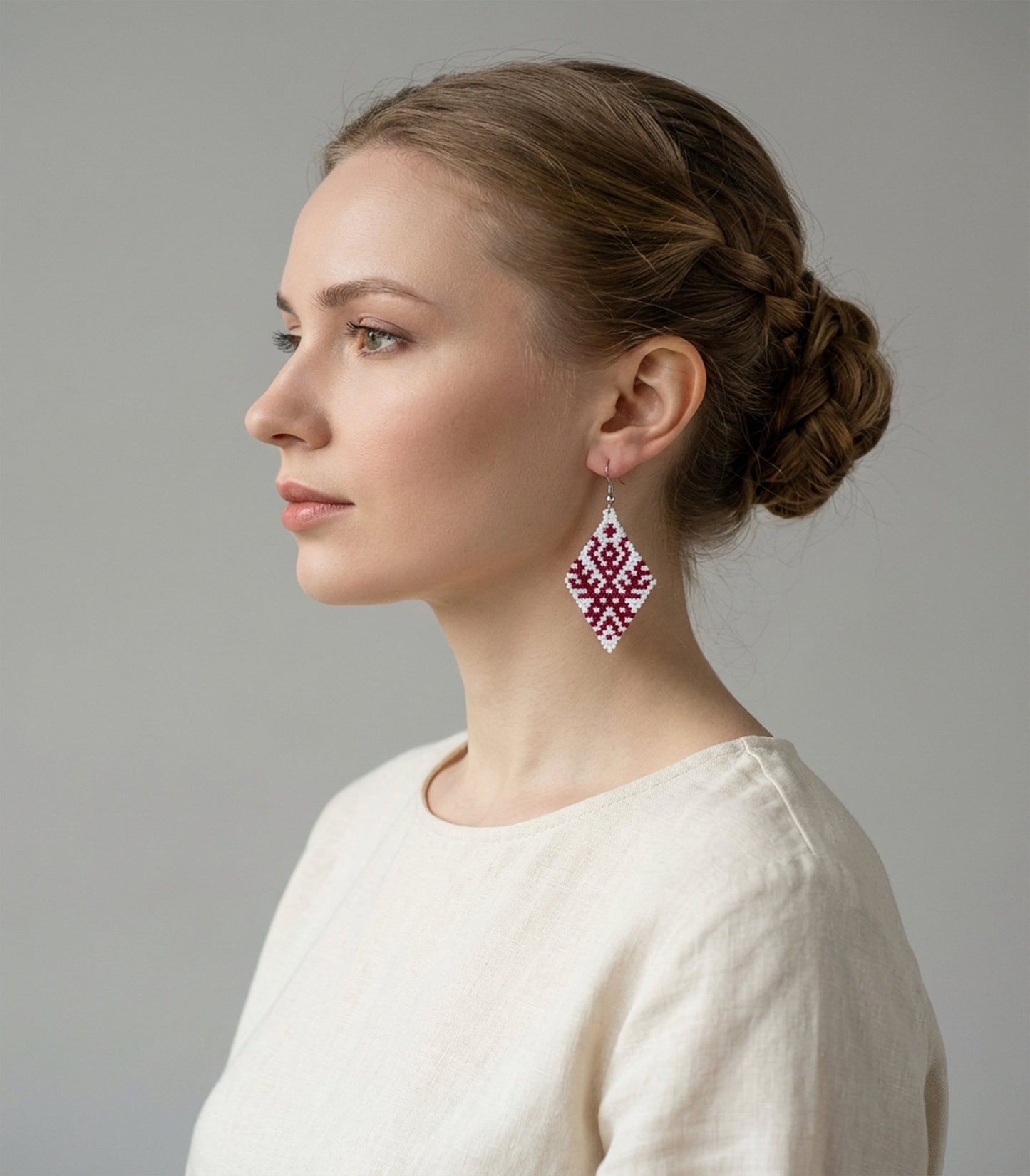 Mokosh's Embrace Diamond Shape Earrings