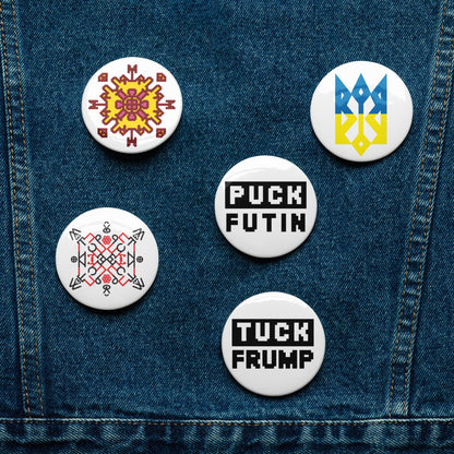 Anti-Trump and Putin Set of 5 Pin Buttons