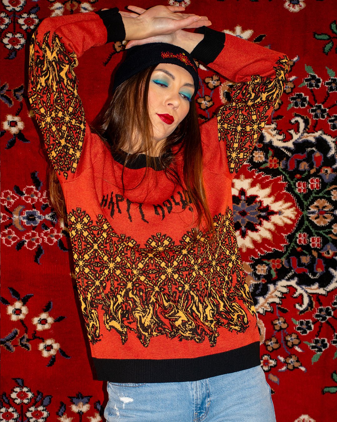 Holiday Meltdown Knitted crew neck sweater