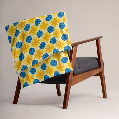 Slava Ukrayini Printed Throw Blanket