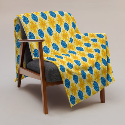 Slava Ukrayini Printed Throw Blanket