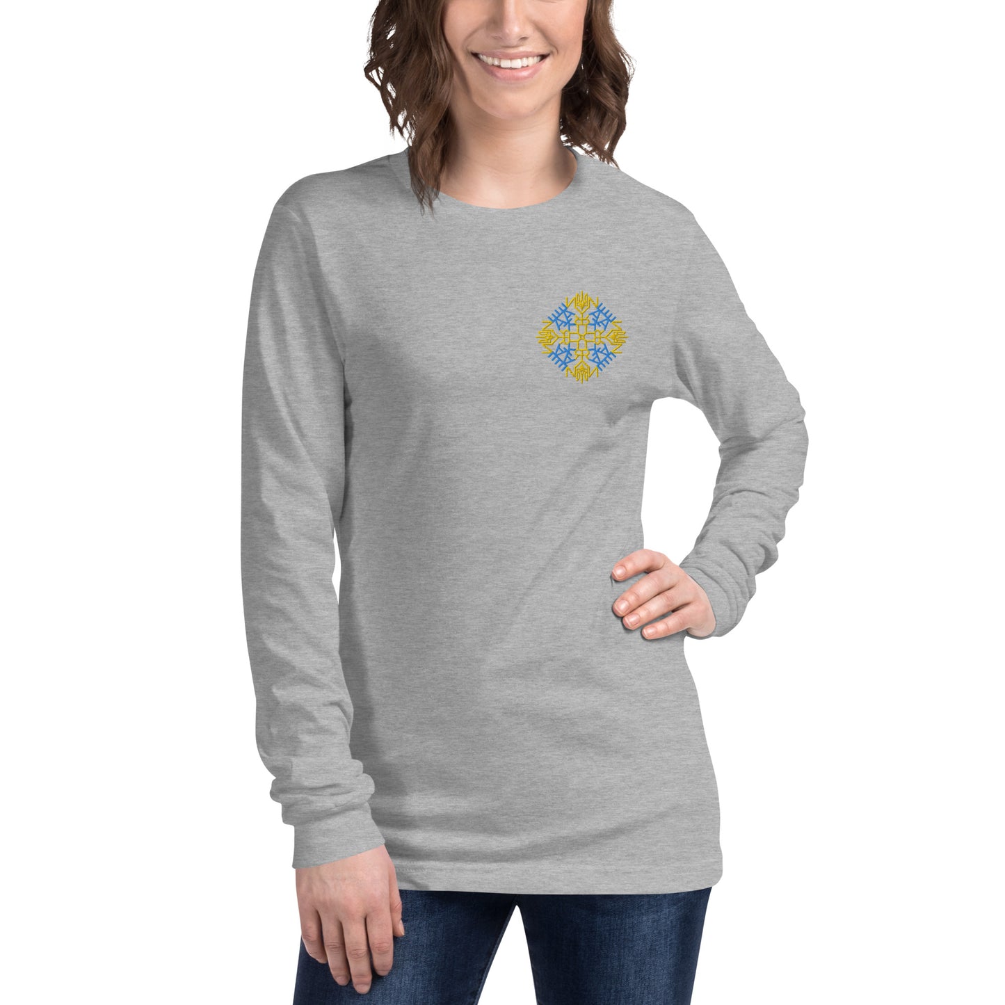 Ukraine Embroidered Long Sleeve Tee