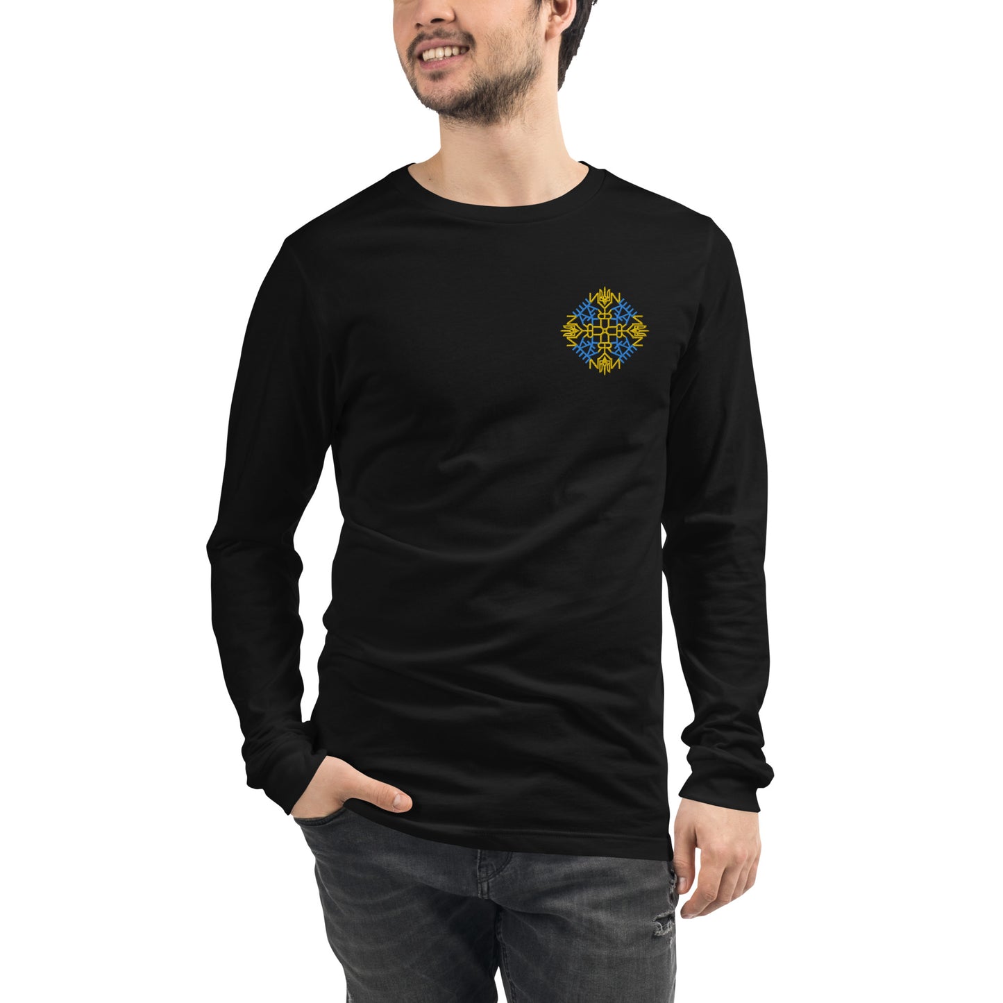 Ukraine Embroidered Long Sleeve Tee