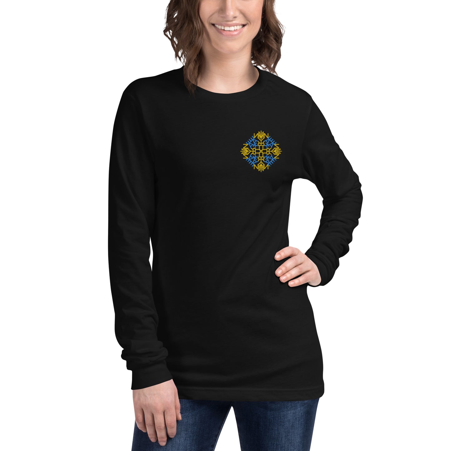 Ukraine Embroidered Long Sleeve Tee