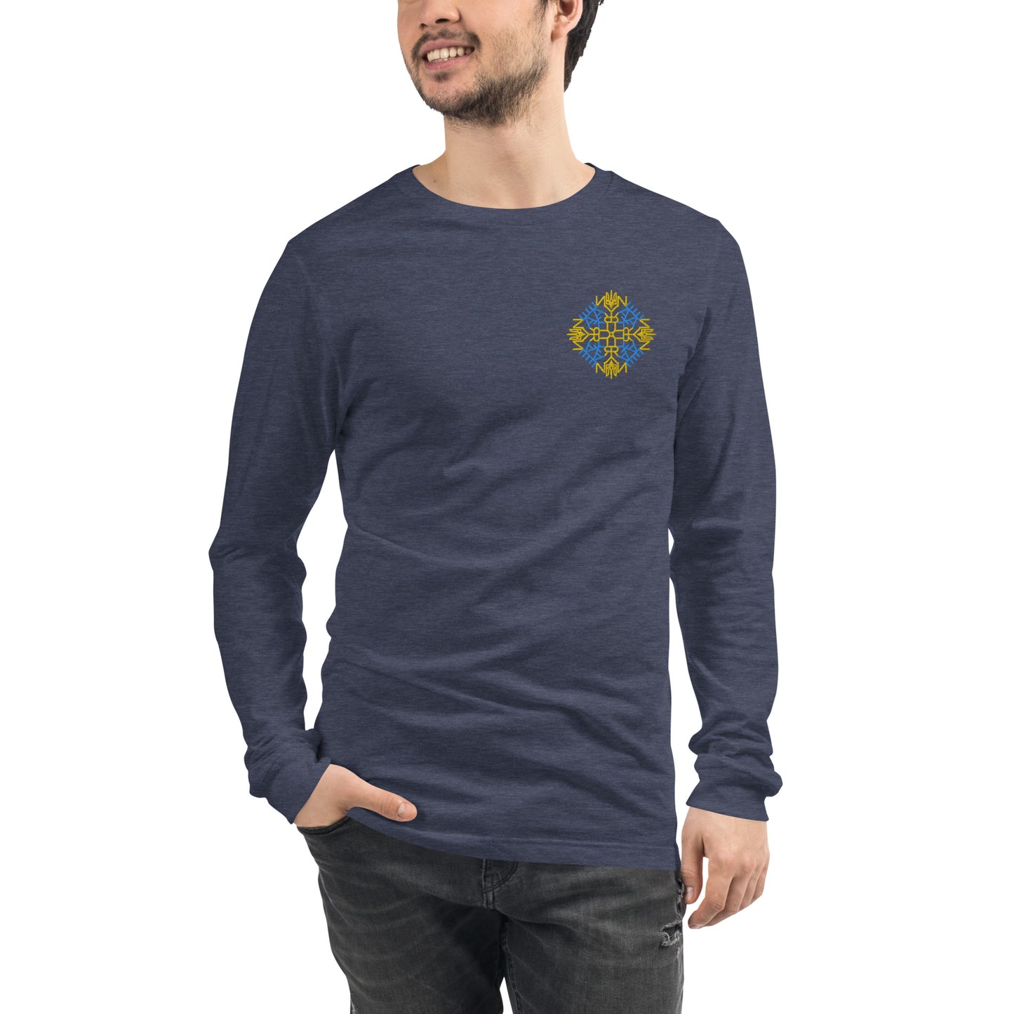 Ukraine Embroidered Long Sleeve Tee