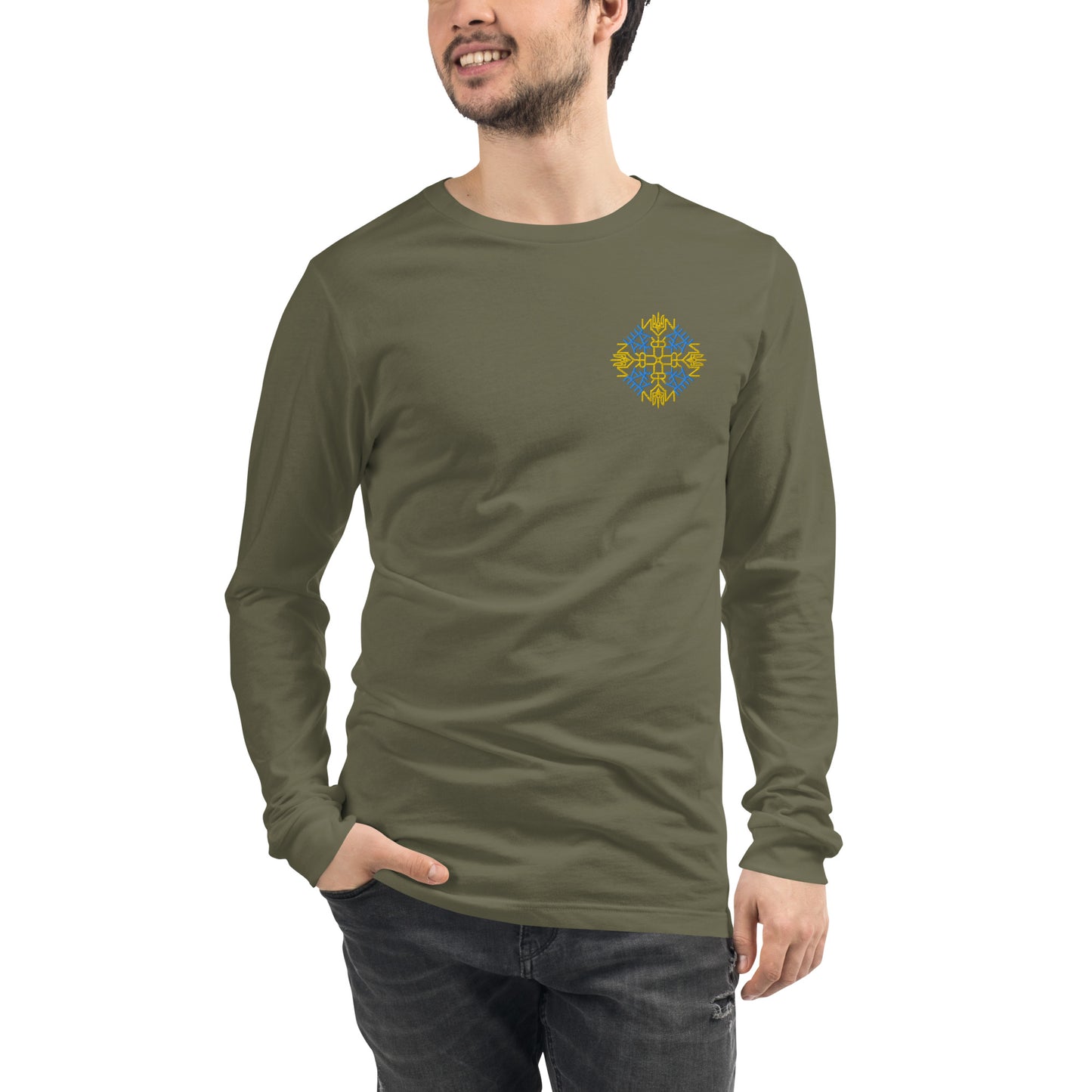 Ukraine Embroidered Long Sleeve Tee