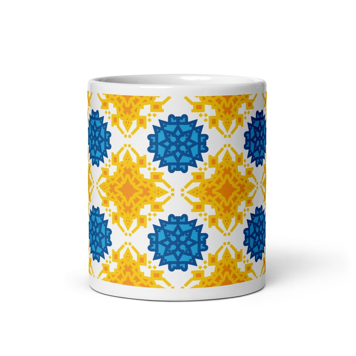 Slava Ukrayini White glossy mug