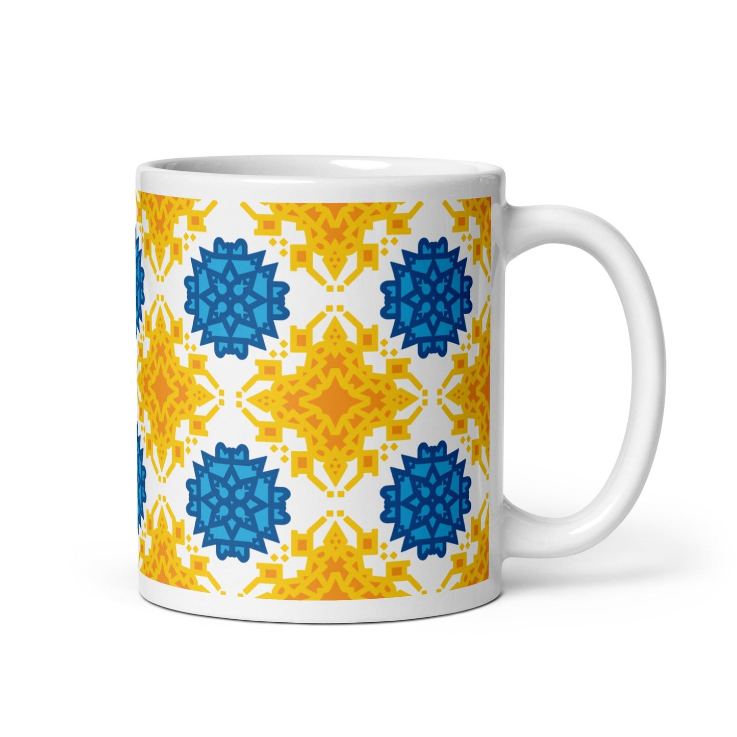 Slava Ukrayini White glossy mug