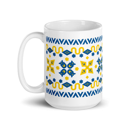 UA White glossy mug