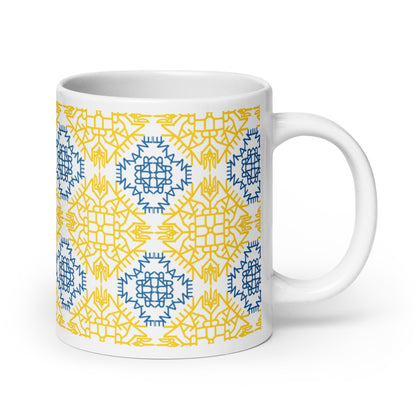 Ukraine White glossy mug