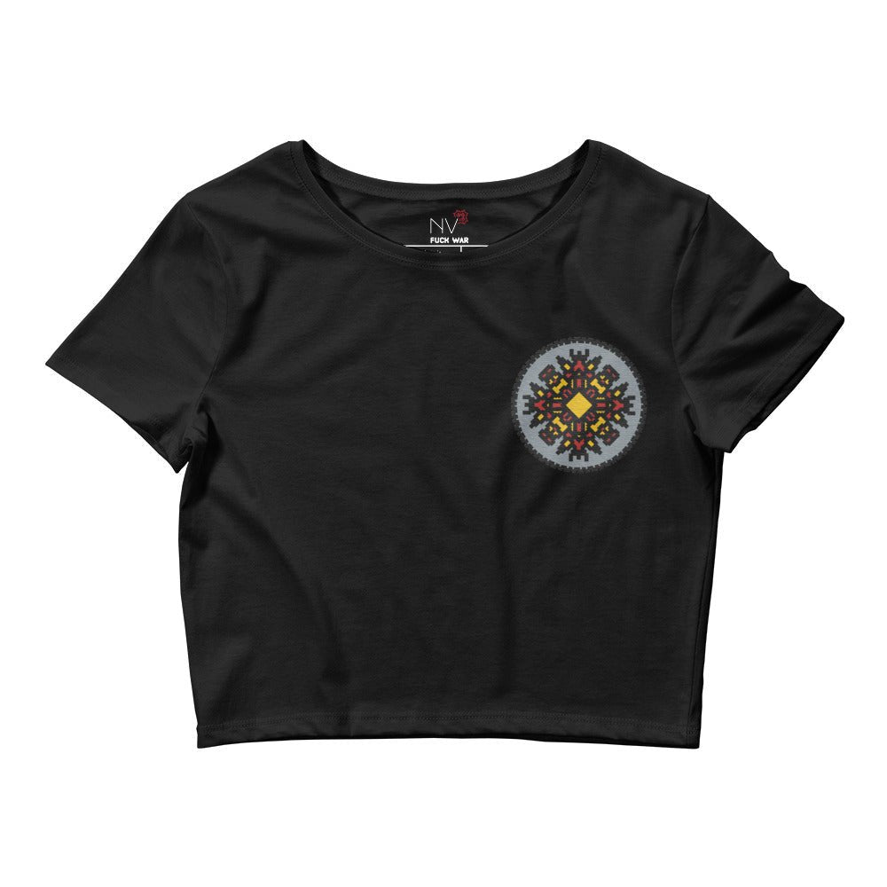 Fuck War Embroidered Women's Crop Tee