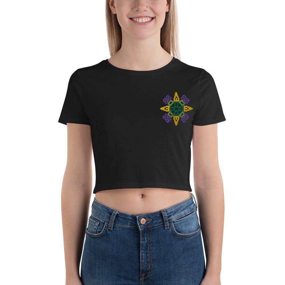 Odesa Embroidered Women's Crop Tee