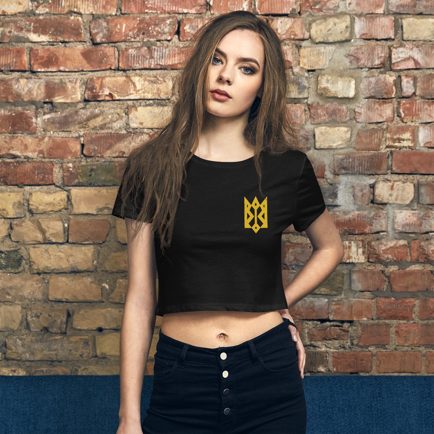 Volya Embroidered Women's Crop Tee