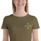 Ukraine Embroidered Women's Crop Tee