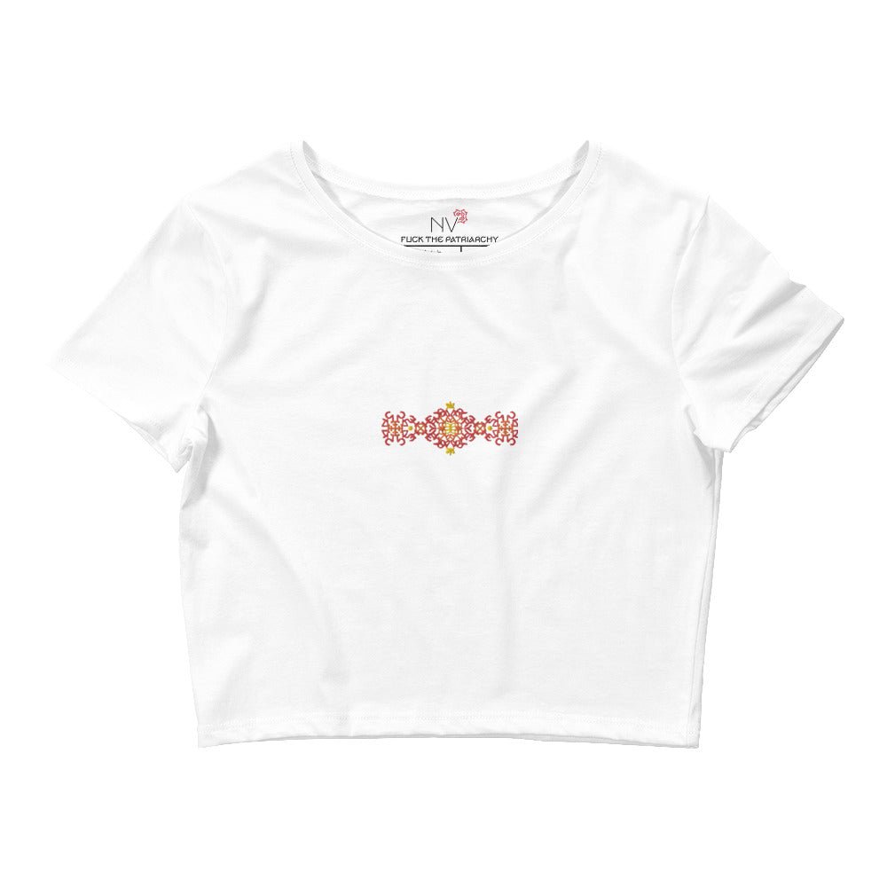 Fuck the Patriarchy Embroidered Women’s Crop Tee