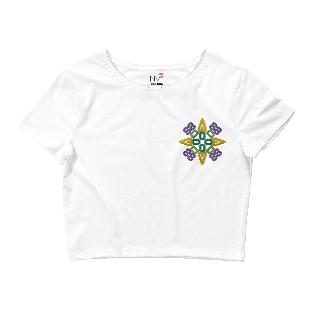 Odesa Embroidered Women's Crop Tee