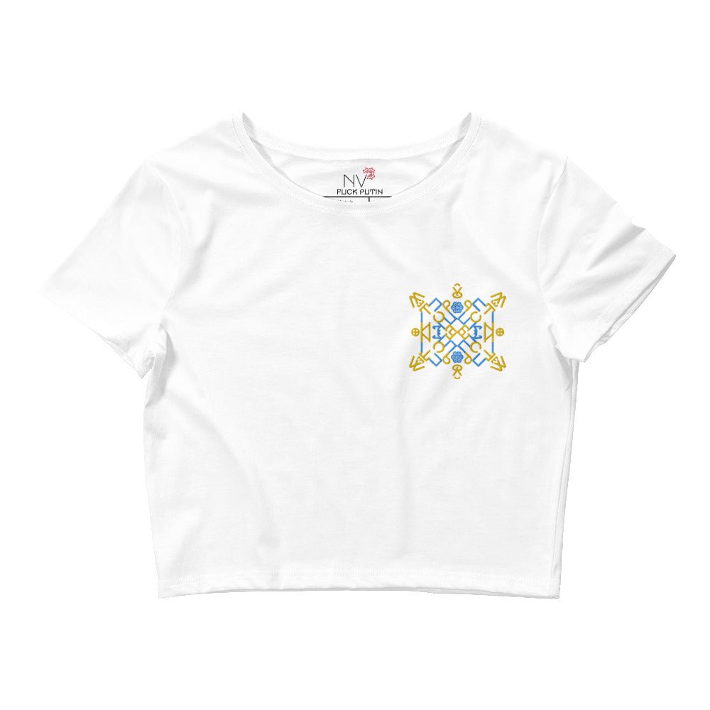 Fuck Putin Embroidered Women’s Crop Tee