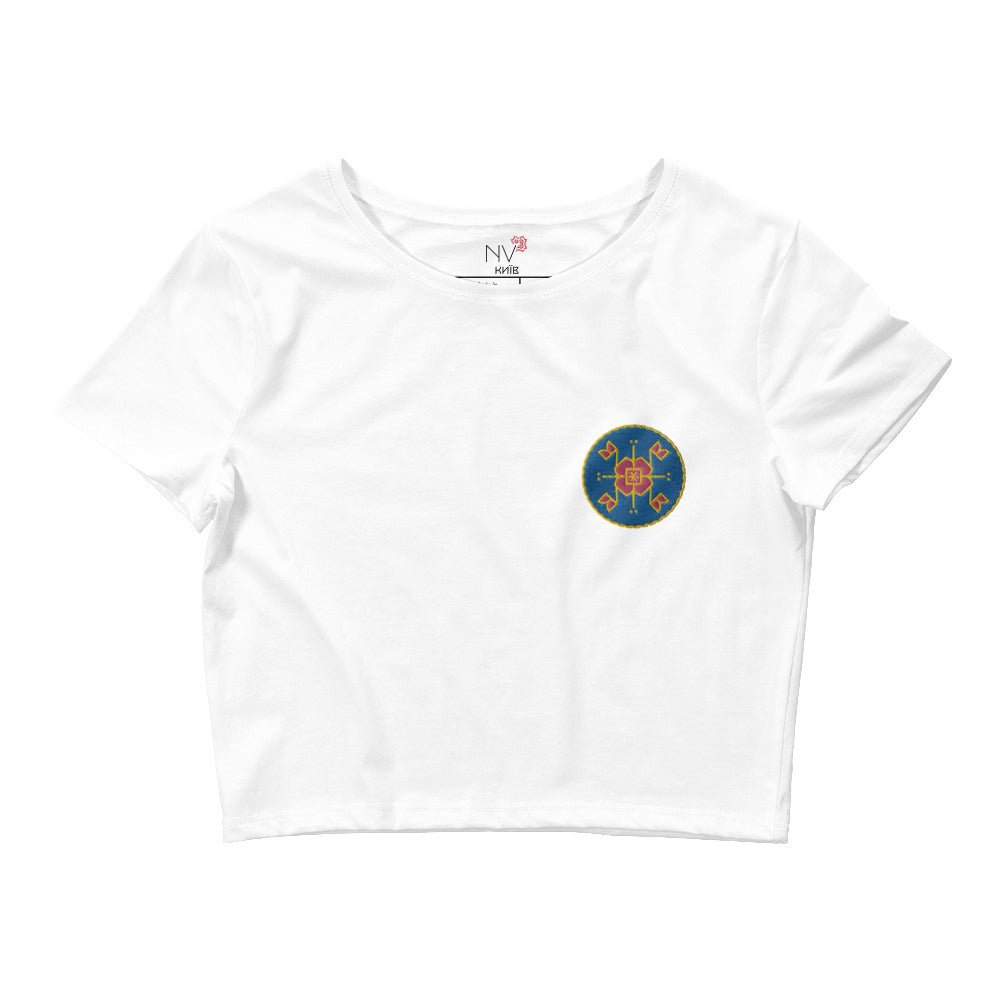 Kyiv Embroidered Women's Crop Tee