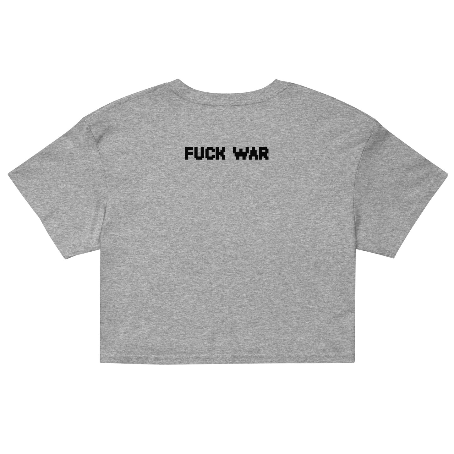 Fuck War Embroidered Women's Relaxed Crop Tee