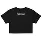 Fuck War Embroidered Women's Relaxed Crop Tee