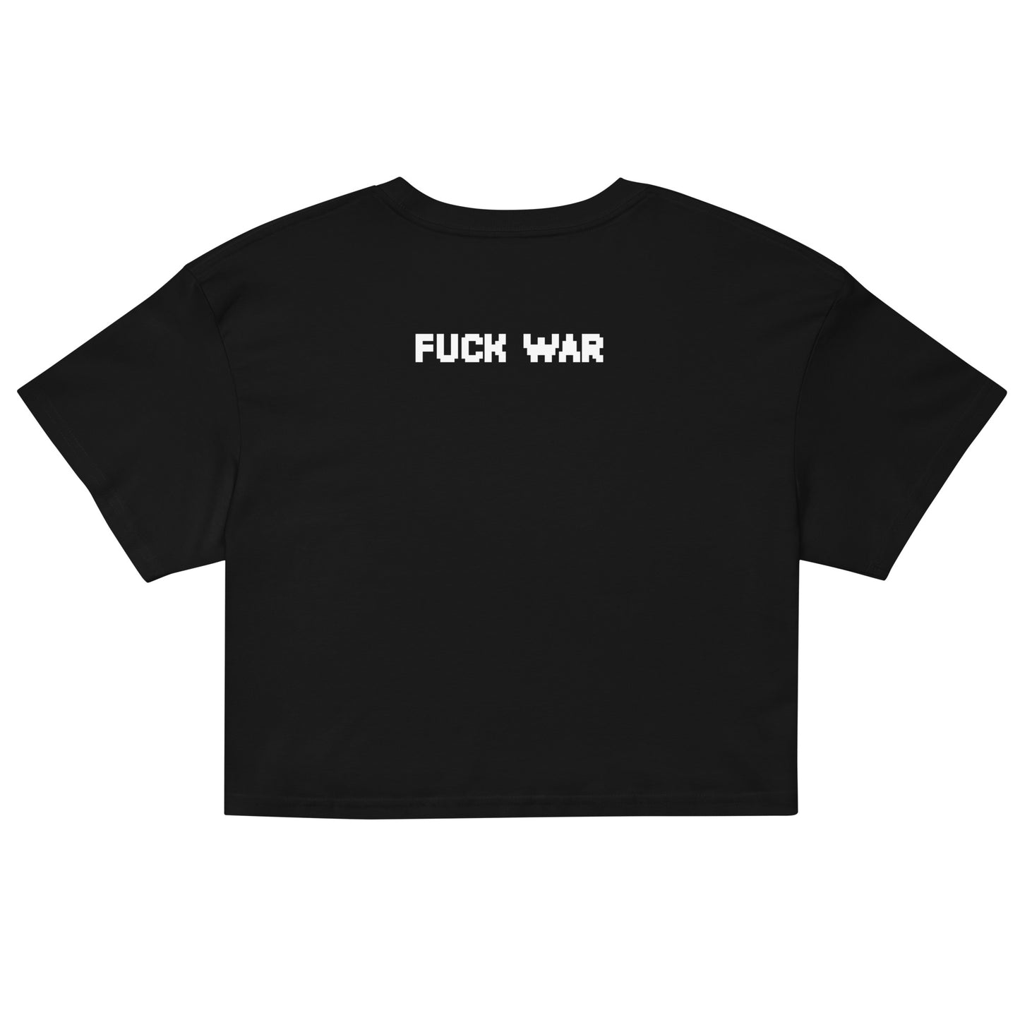 Fuck War Embroidered Women's Relaxed Crop Tee