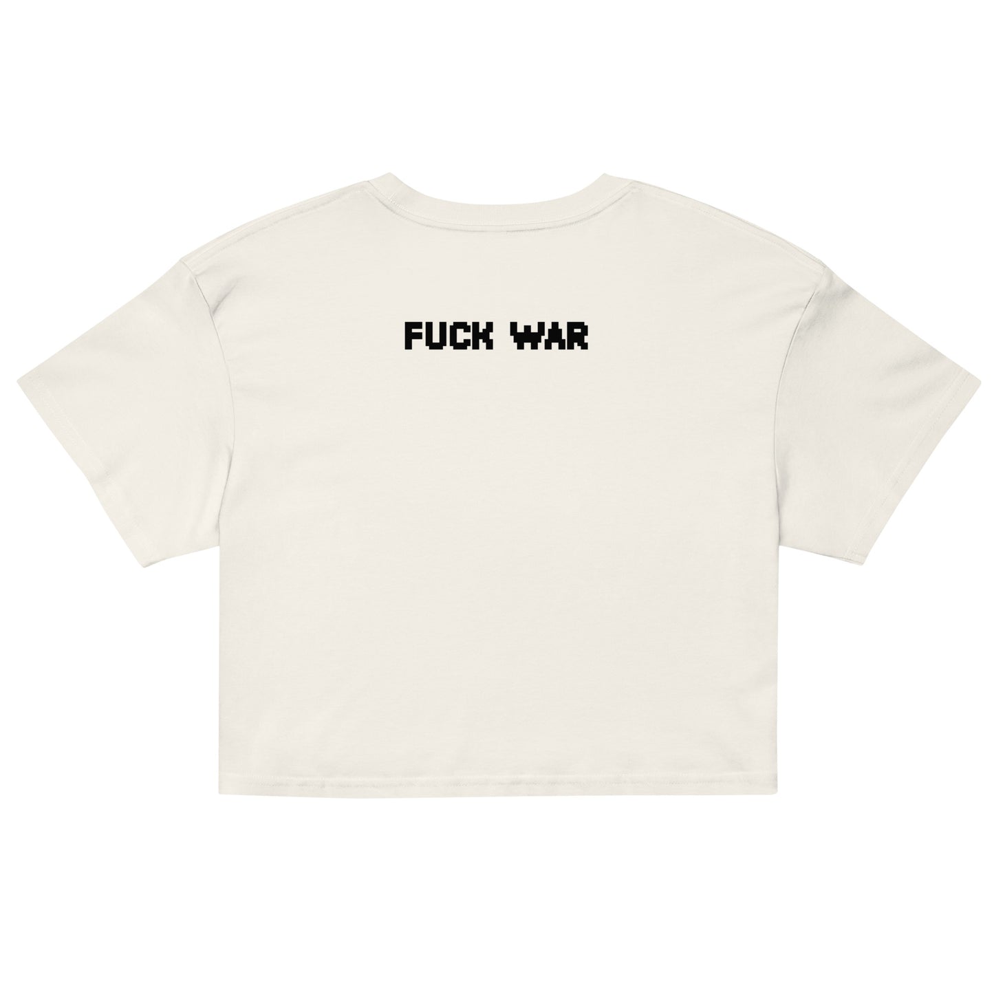 Fuck War Embroidered Women's Relaxed Crop Tee