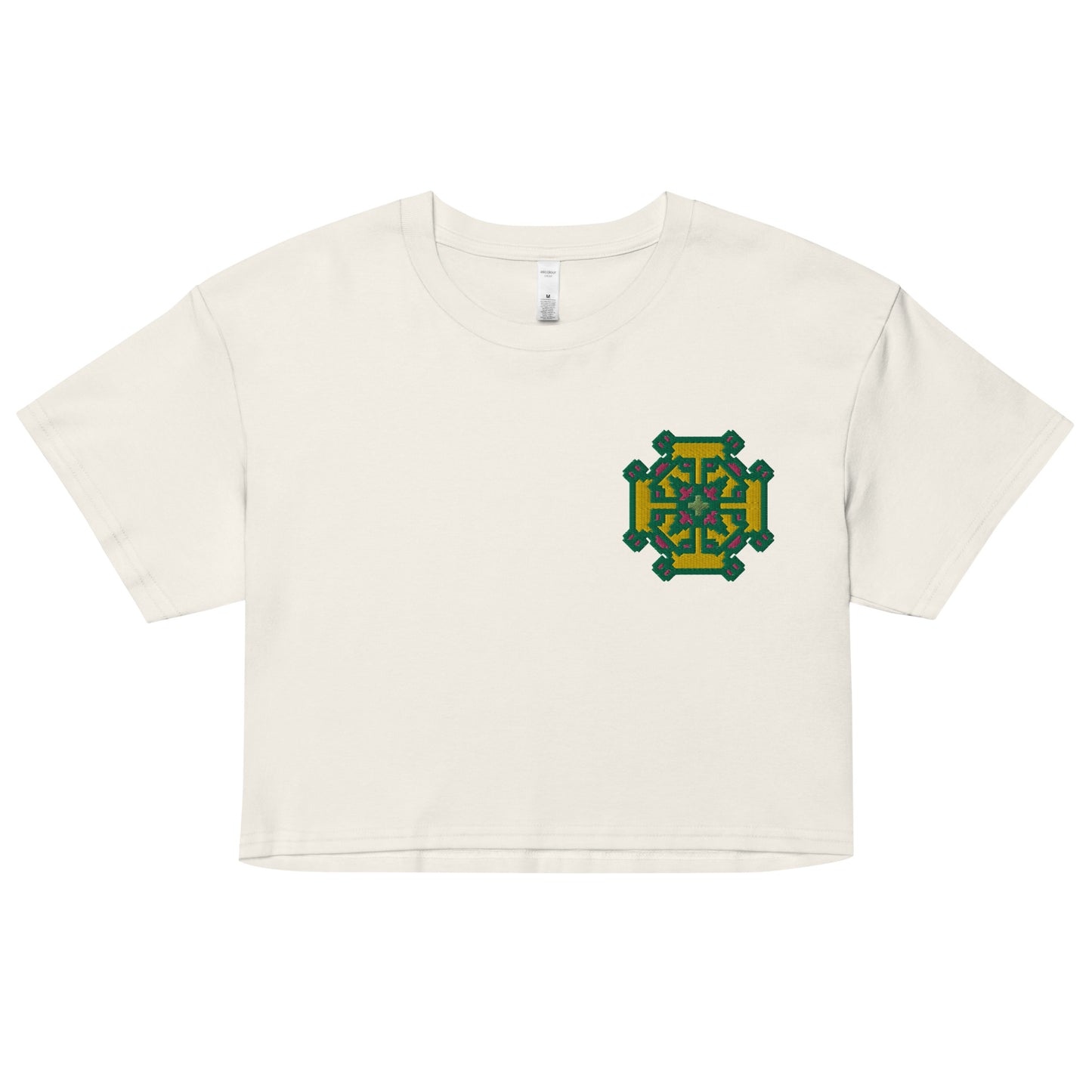 Kharkiv Embroidered Women's Relaxed Crop Tee