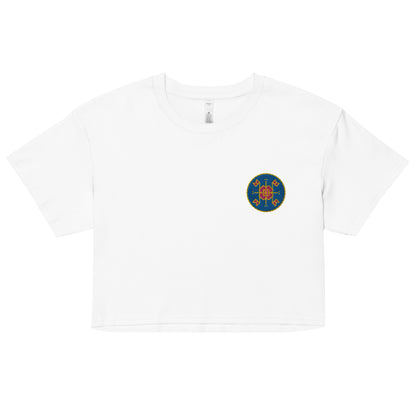 Kyiv Embroidered Women's Relaxed Crop Tee