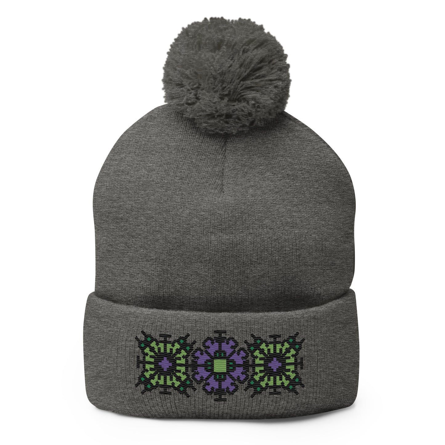 Witchy B!tc# Embroidered Pom-Pom Beanie