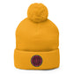 Kherson Embroidered Pom-Pom Beanie