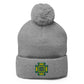 Kharkiv Embroidered Pom-Pom Beanie
