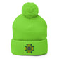 Kharkiv Embroidered Pom-Pom Beanie