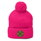 Kharkiv Embroidered Pom-Pom Beanie
