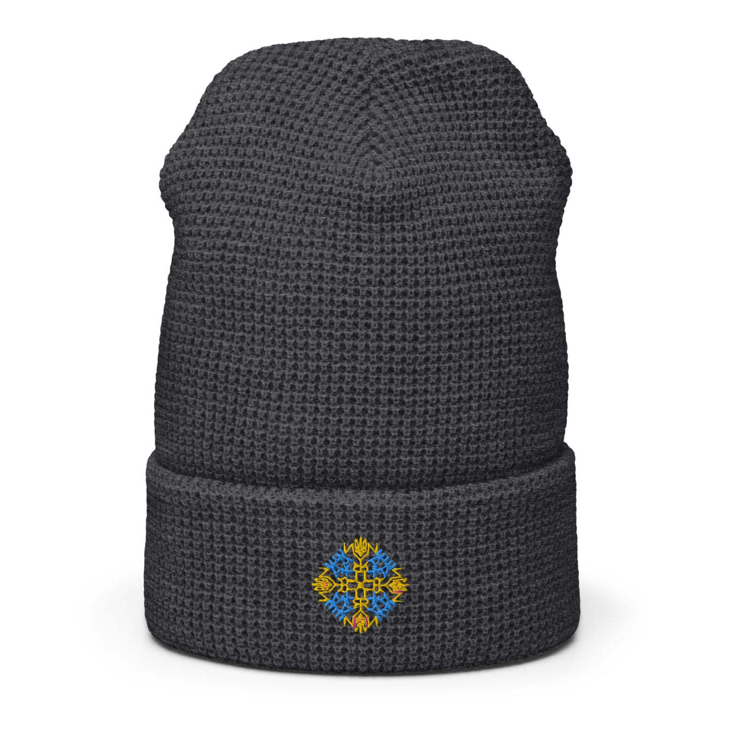 Ukraine Embroidered Waffle beanie