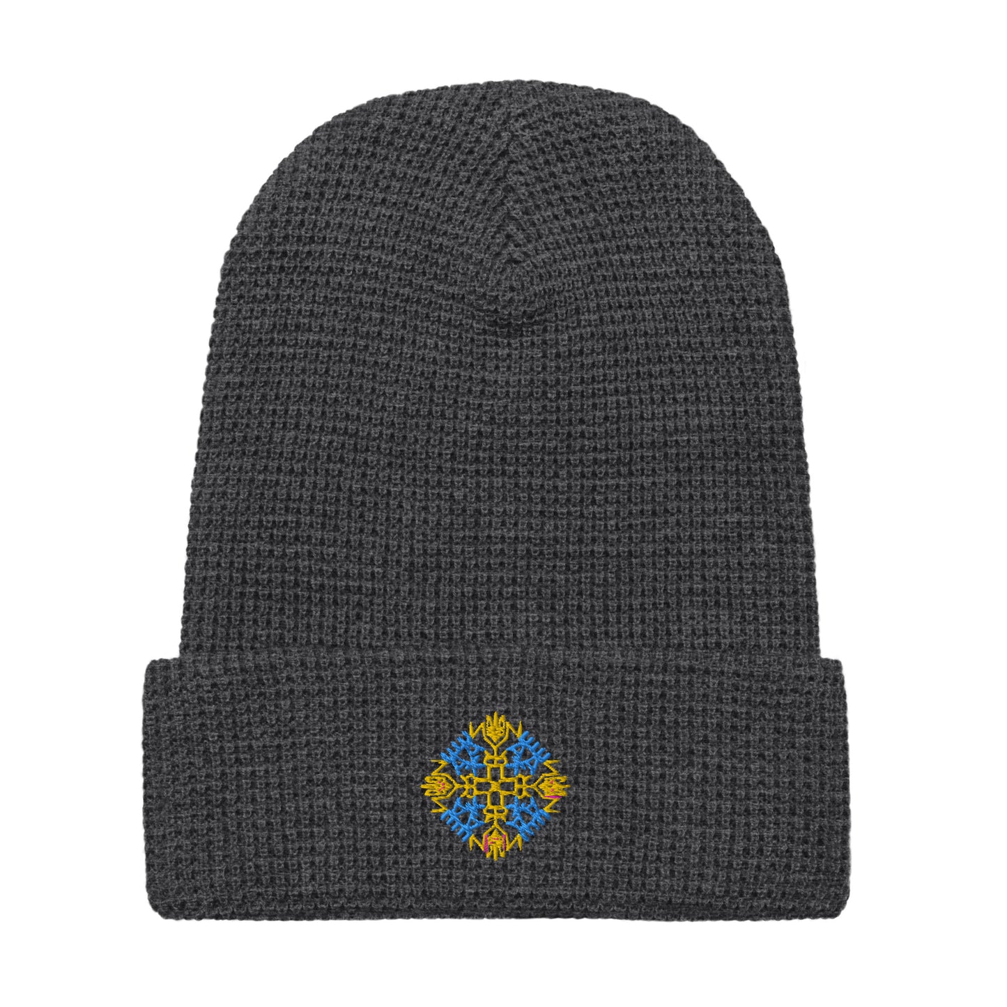 Ukraine Embroidered Waffle beanie